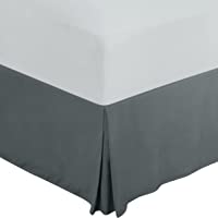 Utopia Bedding Cubre Canapé - Plisado - Encaja Debajo del Colchón y En el Suelo - Falda De La Cama (Gris- 180 x 200 cm)